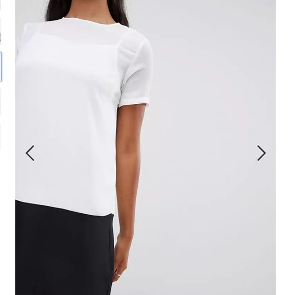 ASOS DESIGN sheer shift mini dress in color block sz6 NWOT - Picture 3 of 3
